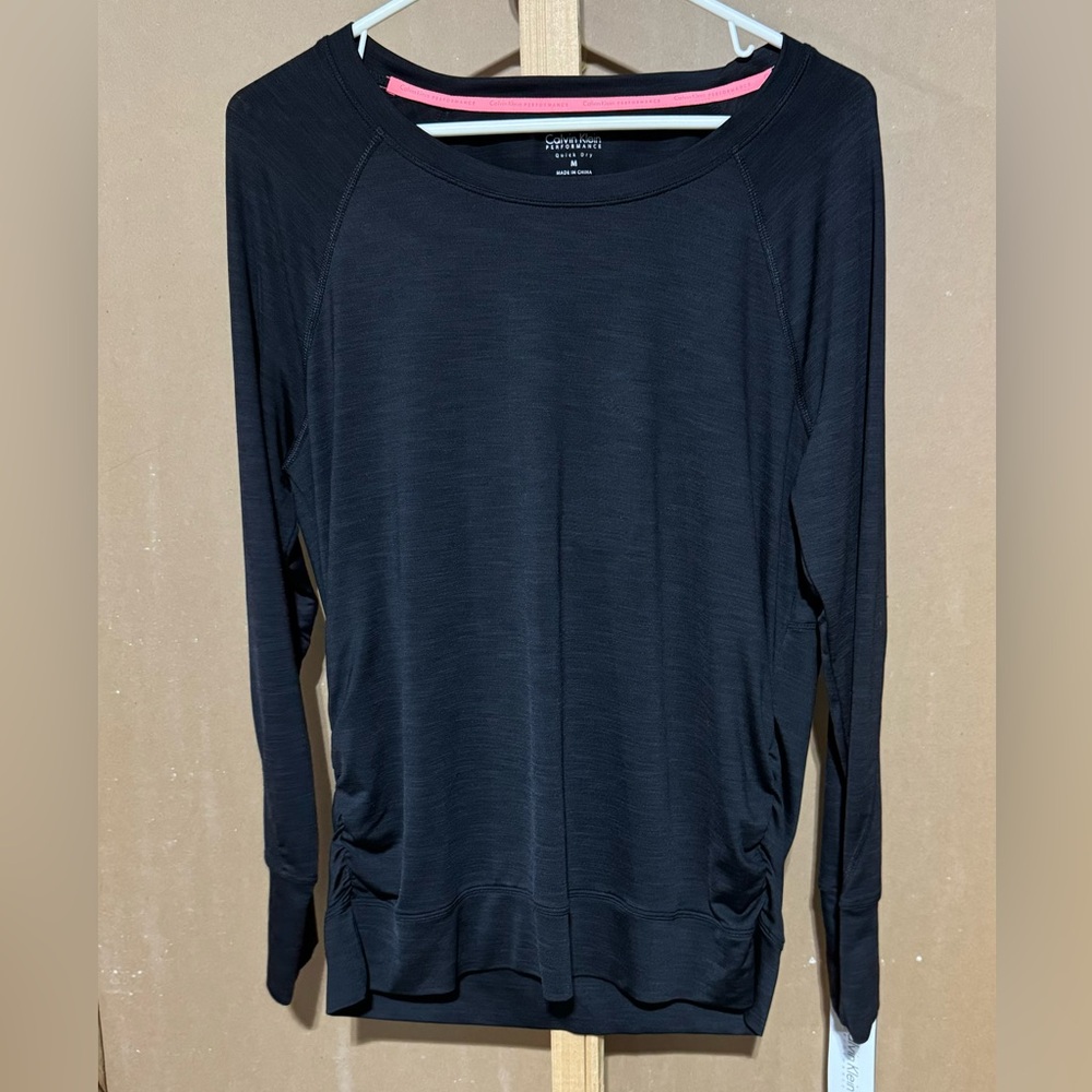 NWT CALVIN KLEIN PERFORMANCE LONG SLEEVE TOP MEDIUM